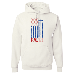 Faith (with flag) - Adult Hoodie