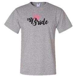 Bride (with Crown, black text) - Adult Unisex T-Shirt